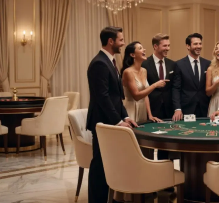 Animations casino chic dans un décor lumineux et raffiné